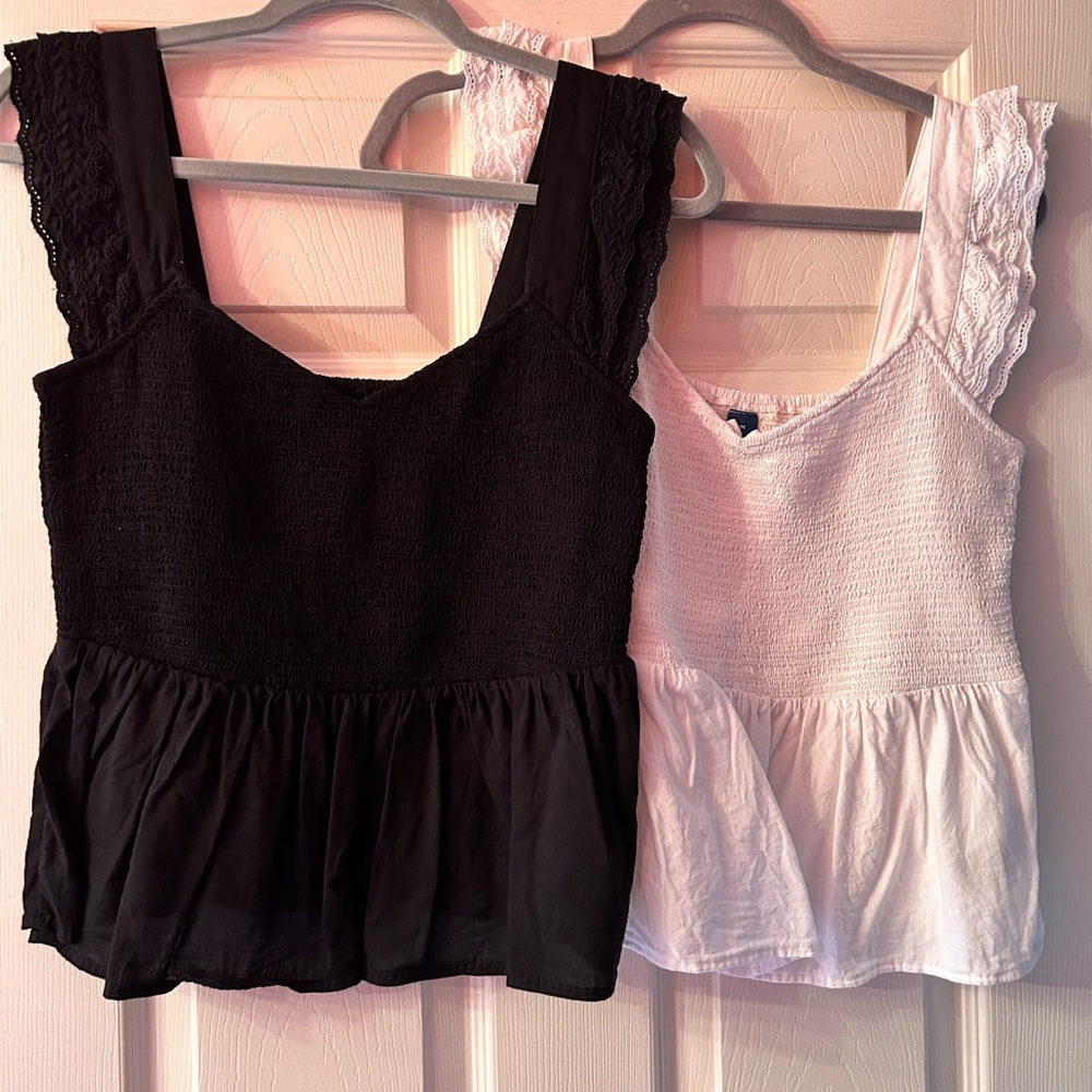 Old Navy Black and White Blouses